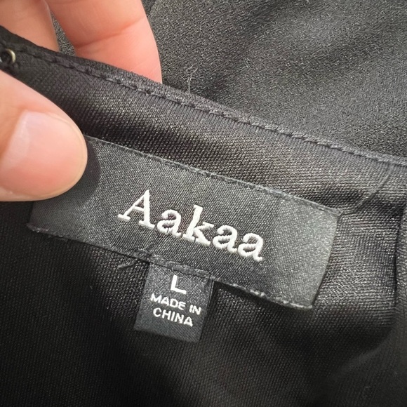 Aakaa Women's halter elegant Black Dress size L - Picture 7 of 13